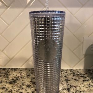 Starbucks Silver Grid Tumbler